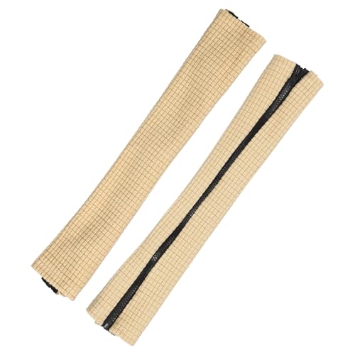 PATIKIL 18x4.3 in Office Chair Armrest Covers, 1 Pair Office Chair Arm Covers Long Computer Chairs Arm Rest Cover with Zipper Removable Rest Slipcover Hand Rest Protector, Beige - color: Beige, size: 18"