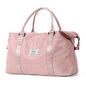 Pink Gym Bag with Wet Pocket, Foldable Travel Duffle Bag Carry On Weekender Bags for Women, Waterproof Overnight Bag for Travel, Gym, Yoga - color: X-Pink
