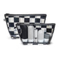 Tiny Twinkle Diaper Bag Organizing Pouches | 2 Pack Mess-Proof Travel Organizer Bags with Structured Bottom & Clear Front | TSA Approved Toiletry Bag Set for Baby and Mom Essentials (Black Checkers) - color: Black Checkers