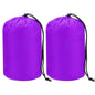 Stuff Sack [2PCS] - Waterproof Outdoor Storage Sacks Use for Backpacking & Traveling & Hiking - [Purple-5 x 10 in/ 13 x 25 CM] Ultralight Drawstring Bags - color: Purple