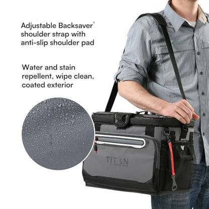 Titan by Arctic Zone Deep Freeze Cooler - Zipperless Hardbody Cooler - Deep Freeze Insulation, HardBody Liner, and SmartShelf - color: Sharkskin Gray, size: 30 Can
