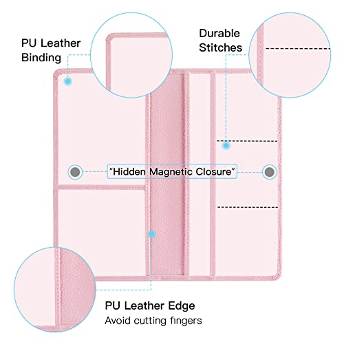 Valardoh Premium Car Registration and Insurance Card Holder, Car Document Holder for Cards, Driver License & other Essential Documents (Pink) - color: Pink