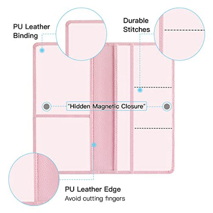 Valardoh Premium Car Registration and Insurance Card Holder, Car Document Holder for Cards, Driver License & other Essential Documents (Pink) - color: Pink