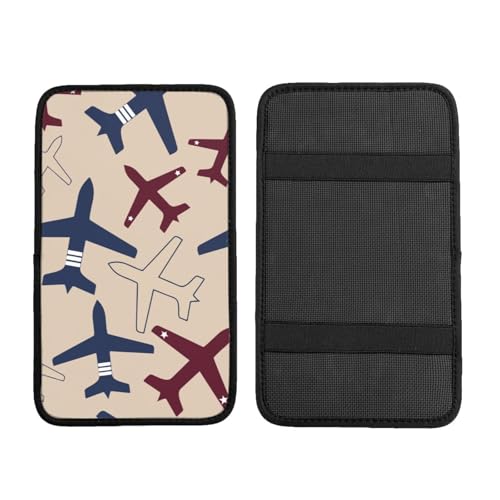 Aircraft Airplane Flying Universal Center Console Armrest Cover Pad Car Armrest Protector for Most Cars, Suvs & Trucks, Cushion with Easy Installation