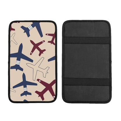 Aircraft Airplane Flying Universal Center Console Armrest Cover Pad Car Armrest Protector for Most Cars, Suvs & Trucks, Cushion with Easy Installation