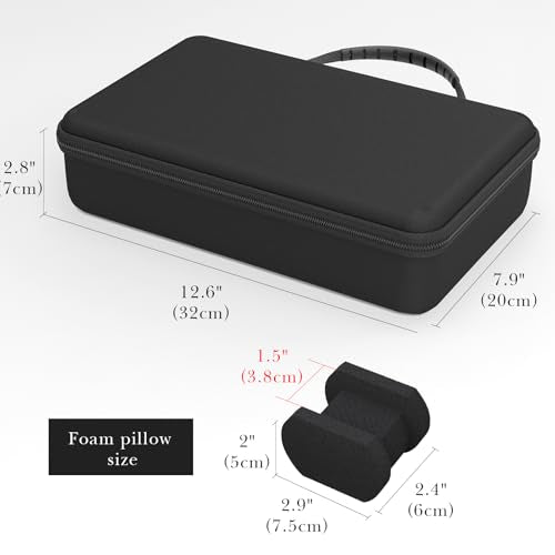 10 Slot Watch Box - Hard Shell EVA Watch Travel Case - Portable Storage Organizer for Men Fits Large Watches Up to 55mm - Black