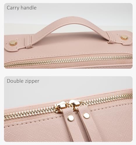 LETGO Clear Makeup Bags - TSA Approved Toiletry Bags with Zipper, Makeup Organizer for Carry-on Travel Essentials, Cosmetic Bags for Women & Men (Large Nude) - color: Nude, style: Large