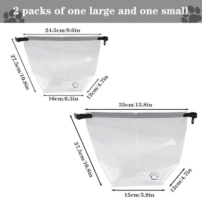 Dog Food Travel Bag 2Pack,Pet Travel Food Storage Container, Leakproof, Pet Safe,Foldable, for Maximum Freshness, for RV Road Trips, Camping, Longterm Dog Boarding Gear Accessories/white