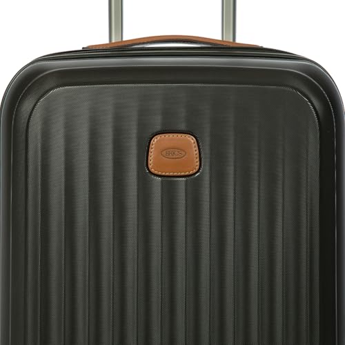 Bric's Taormina Ultra-Light Carry-On Spinner – Airline Approved Expandable Hard Shell Suitcase with TSA Lock, Anti-Tamper Zippers & Built-In USB Port - 21 Inch, Olive - color: Olive, size: Carry-On
