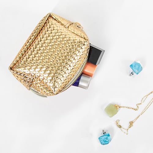 Kitgo Mini First Aid Emergency Clutch Kit -Mother Day Gift Compact Safety Pouch Party Bag with 27 Essential Items for Girl Lady Mother Wife Nurse for Girl Lady Mother Wife Nurse - color: Gold New