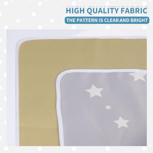 High Chair Splash pad, 51" 51 Non-Slip Waterproof Multi-Purpose Splash pad, Washable Splash pad for high Chair Floor Protection Table Cloth Portable Early Education Picnic Play mat (Star) - color: Five-pointed Star