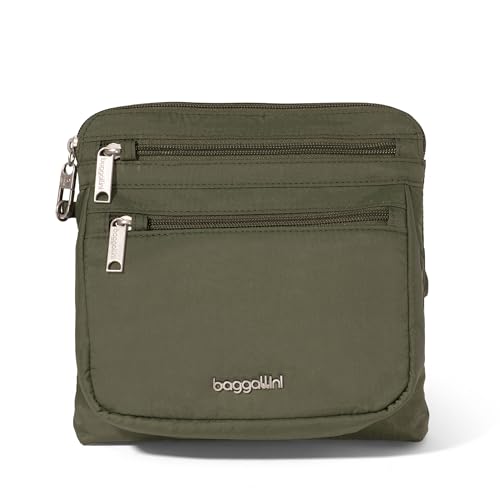 Baggallini Securtex Anti-Theft Crossbody - color: Thyme