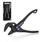 WORKPRO Mini Pliers Wrench, 4-Inch Smooth Jaw Plier, High-Toughness Alloy Steel Adjustable Wrench Pliers with Smooth Parallel Jaws, Anti-Rust Coating, EDC Plier for Tight Spaces & Versatile Use - color: Black