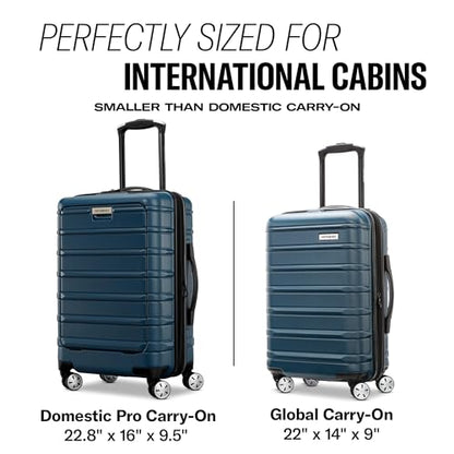 Omni 2 Airline Approved Carry-On Luggage – Stress-Free Size Meets 22x14x9" Requirements – For Fast Trips & Avoiding Baggage Fees – Dual 360° Spinner Wheels, USB Power Hub, Expands 1.5” – Silver - color: Arctic Silver, size: Carry-on Spinner