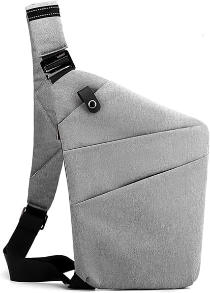 Anti Theft Travel Bag, One Shoulder Large Capacity Cross-body Bag Chest Fashion Lightweight Sling Bags for Travel Sports - color: Grey, style: Left Shoulder