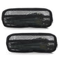 2PCS Mesh Makeup Brush Bag with Zipper, 9x3.5x0.79in Nylon Clear Travel Toiletry Bag Portable Cosmetics Organizer Travel Makeup Brush Pouch Storage Bags