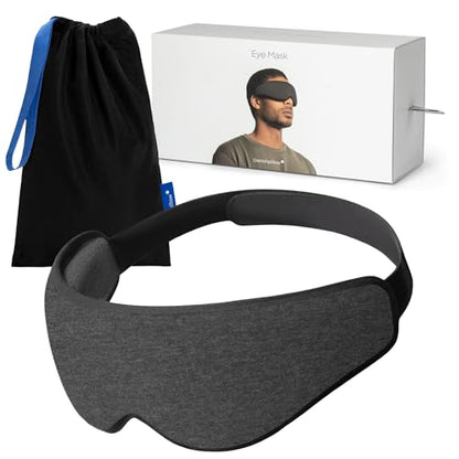 Ostrichpillow Eye Mask, Sleep Mask for Men Women 100% Blackout, No Pressure On Eyes, Soft & Breathable, Adjustable Fit, Travel Bag Included - color: Dark Night