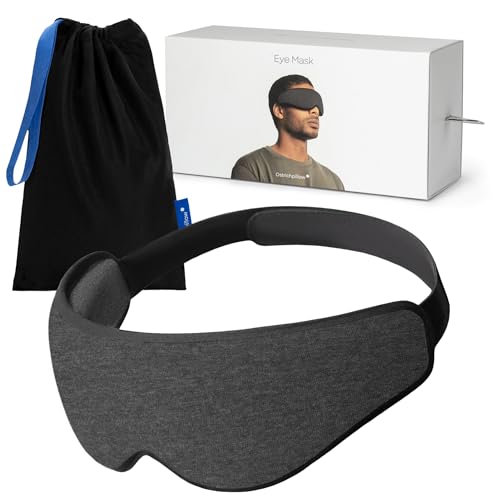 Ostrichpillow Eye Mask, Sleep Mask for Men Women 100% Blackout, No Pressure On Eyes, Soft & Breathable, Adjustable Fit, Travel Bag Included - color: Dark Night