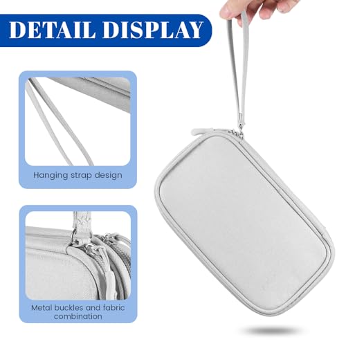 Sadnyy 3 Pcs Cable Organizer Travel in, Travel Electronic Pouch Double Layers Storage Bag for Data Cord Portable Waterproof Integrated Storage Bag