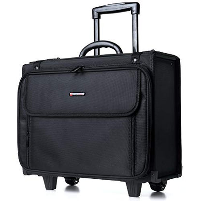 Alpine Swiss Rolling Briefcase | Laptop Bag For Men & Women | Hard Side Catalog Case on Wheels | Legal Size File Dividers | Lawyers Attache Case | Carry-On Overnight Business Travel Bag