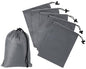 PALTERWEAR Drawstring Bag with Toggle - Nylon Cinch and Ditty Pouch Six-Pack (Gray, 6 x 8 Inch, Set of 6) - color: Gray, size: 6 x 8 Inch