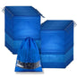 20 Pack Shoe Bags for Travel, 17" x 12.6" Drawstring Shoe Organizers with Clear Window, Breathable Non-Woven Dustproof Pouches for Luggage & Closet (Blue) - color: Blue