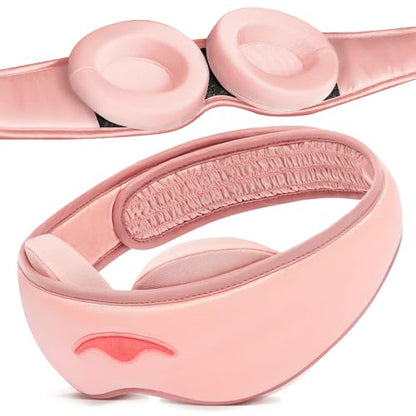 Manta Silk Mask - 100% Blackout Silky Sleep Mask, 22 Momme Premium Silk Eye Mask for Deep Sleep, Breathable & Machine Washable (Pink) - color: Pink
