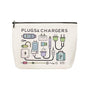 Charger Cosmetic Makeup Bags Travel Toiletry Bag Charging Cable Organiser Bag Chargers Makeup Pouch for Purse Charger Cables Storage Bags Travel Accessories for Women Birthday Christmas Gifts - style: Plugs Charger