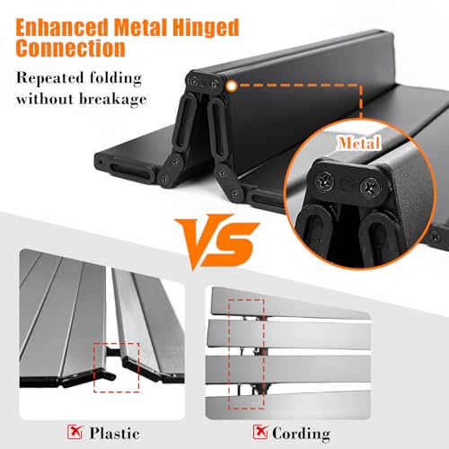 Folding Camping Table, Portable Outdoor IGT Camp Table, Foldable Picnic Table, Outdoor IGT Cook System with Carry Bag, Ultralight Aluminum, Adjustable Height, for Beach, Backyard,BBQ