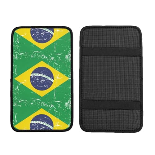 Car Center Console Cover Brazil Brazilian Flag, Auto Armrest Cushion Pad, Universal Fit for Trucks, Interior Decor - color: Picture (875)