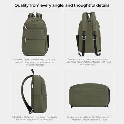 Travelon Anti-Theft Classic Convertible Sling Backpack - color: Olive