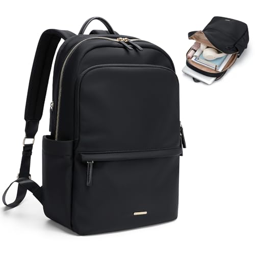 GOLF SUPAGS Women Laptop Backpack Casual Daypack for Work Travel College Backpack Purse Separate Laptop Compartment Fits 15.6 Inch Notebook - color: Black-upgrade, size: 15.6 Inch