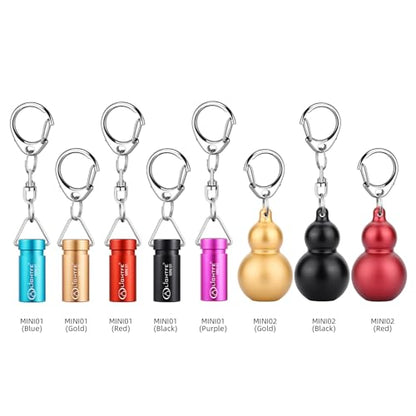 Mini Flashlight Keychain Jewelry Mini Light Handheld Emergency Light (Mini02 Black) - color: Mini02-black