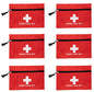 Red First Aid Bag Empty First Aid Kit Empty Waterproof First Aid Pouch Small Mini for First Aid Kits Pack Emergency Hiking Backpacking Camping Travel Car Cycling (Red, 6.3x4.3 6 Pack) - color: Red, size: 6.3x4.3 Inch (Pack of 6)