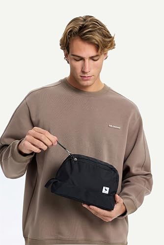 Travel Toiletry Bag 5L, Compact Travel Organizer with Waterproof TPU Wet/Dry Compartment - color: Black Stealth, size: 5L