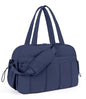 Lightweight Travel Duffle Bag for Women, Quilted Puffy Weekender with Wet Pocket for Gym, Overnight, Personal Item Carry On, Navy Blue - color: Navy Blue