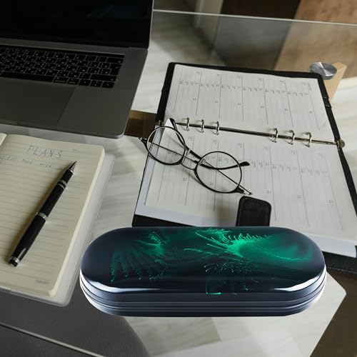 FEIQIAO Hard Shell Glasses Case, Men's And Women's Portable Travel Eyeglass Case - color: A-green