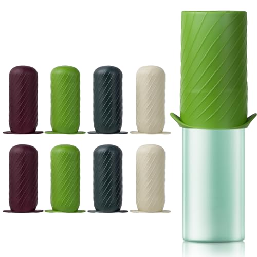 Mrsdry Bottle Covers for Travel, Leak Proofing, Travel Size Container Silicone toiletry sleeves, Leak Locks Travel Accessories for Shampoo Wash Body Bottles and other beauty and personal care(8pcs) - color: Forest, size: 8Pack