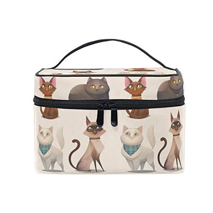 Travel Makeup Bags Four Cartoon Cat Cosmetic Bags Organizer Train Case Toiletry Make Up Pouch - color: color8