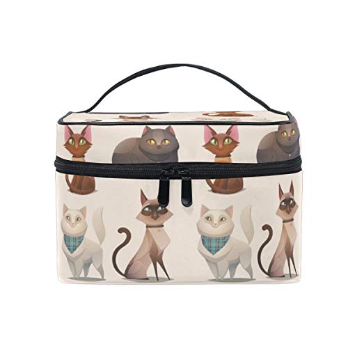 Travel Makeup Bags Four Cartoon Cat Cosmetic Bags Organizer Train Case Toiletry Make Up Pouch - color: color8