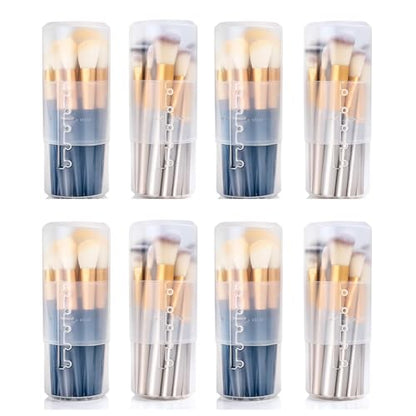 OCHEAL Makeup Brush Holders, 8 Pack of Make up Brushes Organizer Travel Case Retractable Plastic Travel Makeup Brush Holder For Vanity Makeup Artist Brushes Storage Cup - color: Plastic Clear-8pcs