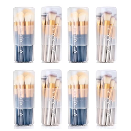 OCHEAL Makeup Brush Holders, 8 Pack of Make up Brushes Organizer Travel Case Retractable Plastic Travel Makeup Brush Holder For Vanity Makeup Artist Brushes Storage Cup - color: Plastic Clear-8pcs
