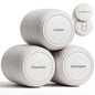 New Travel Toiletry Containers [Ultra Leakproof] TSA-Approved, PLA Hard Shell Jars with 5 Magnetic Labels, Wide Mouth Bottles for Lotion, Cleanser, Shampoo, Conditioner, Beige, 3 Pack, 2OZ - color: Beige, size: 2 oz / 60 ml