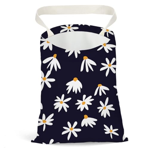 Daisy Decor Car Trash Bag Car Garbage Bag Hanging Cars Trash Can Spring Decor Waterproof Cars Back Seat Organizer for Vehicle Travelling Camping - color: Daisy