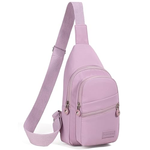 Banelu Small Sling Backpack Crossbody Bags for Women, Small Sling Bag Cross Body Bag Fanny Packs Crossbody Purses - Lilac - color: C Lilac