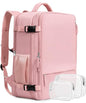 Beraliy Large Travel Backpack for Women, Personal Item Bag Airline Approved, Carry On Luggage, 17 inch Laptop Backpack, Waterproof Backpack, Hiking Backpack, Pink - color: Pink, size: X-Large
