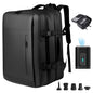 Vacuum Backpack Travel with Pump, Expandable Vacuum Backpack with Air Compression System, Airback Vacpack TSA Lock Water Resistant Carry-On Luggage - color: Black1