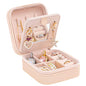 KElofoN Travel jewelry case Travel jewelry box Travel Jewelry Organizer Small box Gift for Girls Women with Mirror(Pink) - color: Pink