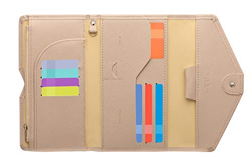 ZOPPEN Mulit-purpose Rfid Blocking Passport Holder Travel Wallet (Ver.4) Passport and Vaccine Card Holder ComboTri-fold Document Organizer Travel Essentials - color: #21 Hazelnut