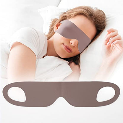 FRESHME Ear Hanging Sleep Mask - Side Sleeper Comfy Blindfold for Sleeping With Elastic Strap, Blockout Brown Eye Shade, Lightweight Breathable Cover for Nap, Travel, Yoga - color: Brown